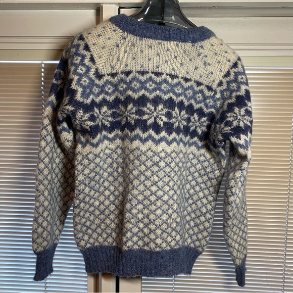 NORWAY Stavanger 100% Pure New Wool Completely Handmade Ski Cardigan Size S / 46 - Picture 5 of 10